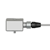 A render of a generic CTC side exit triaxial condition monitoring sensor on an A6A connector.