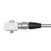 A render of a CTC J4NG grounded connector on a triaxial vibration sensor.