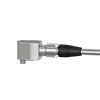 A render of a CTC J2QA grounded connector on a generic mini side exit vibration analysis sensor.