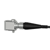 A render of a CTC K2CG connector attached to a generic side exit vibration sensor.