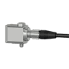 A render of a CTC M2AG grounded connector on a generic side exit condition monitoring sensor.