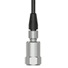 A render of a CTC M2AG grounded connector on a generic top exit condition monitoring sensor.