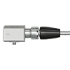 A render of a generic CTC side exit biaxial accelerometer on a Q3AB connector.