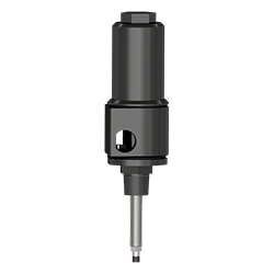 A render of a side exit DM92000 side exit reverse mount proximity probe housing.