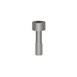 A stainless steel MH108-13B captive bolt with threading on the bottom half, and a socket head.