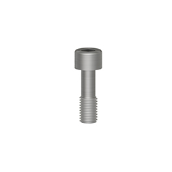 A stainless steel MH108-20B captive bolt with threading on the bottom half, and a socket head.