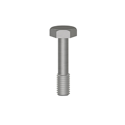 A stainless steel MH108-21B captive bolt with threading on the bottom half, and a hex-shaped head.