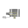 A render showing the internal grease passage in a CTC MH134-3A mounting pad with straight Zerk grease fitting adapter.