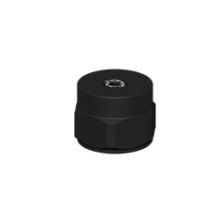 A render of a CTC MH170-2A heat dissipation mounting pad made of black specialty engineered resin.