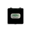 A photo of a closed black plastic case with a TMP logo sticker.