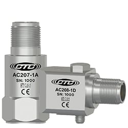 AC207 top exit accelerometer and AC208 side exit accelerometer