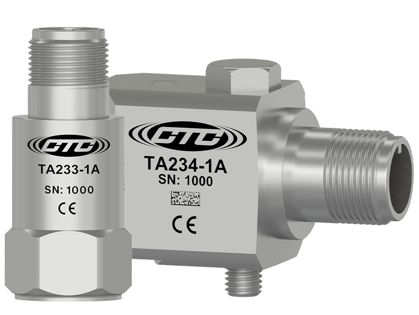 A render of CTC TA233 top exit accelerometer and TA234 side exit accelerometer
