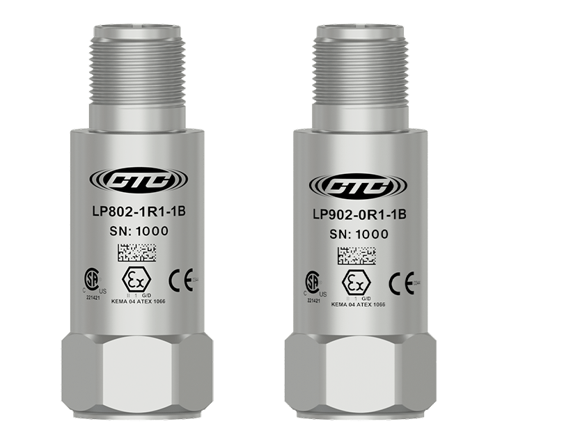 A render of CTC LP802 and LP902 top exit, hazardous rated loop power sensors