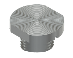 A render of the bottom of a MH107-1B Quick Disconnect Stud showing its textured base.