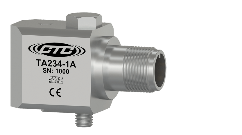 A render of CTC's TA234 standard size, side exit accelerometer