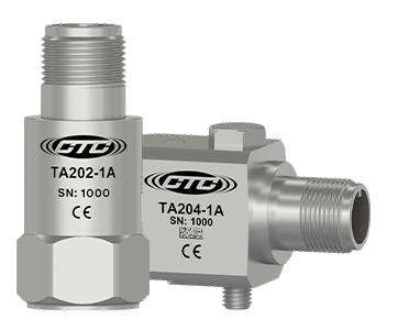 A render of CTC TA202 top exit accelerometer and TA204 side exit accelerometer