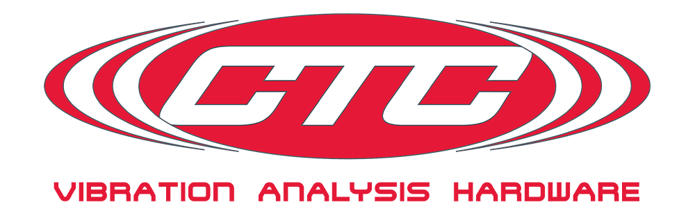 Red CTC Product Line Logo with vibration analysis hardware tagline underneath