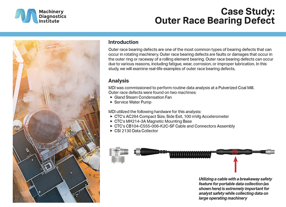 Case Study: Outer Race Bearing Defect