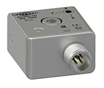 A render of a CTC AC980 side exit triaxial accelerometer.
