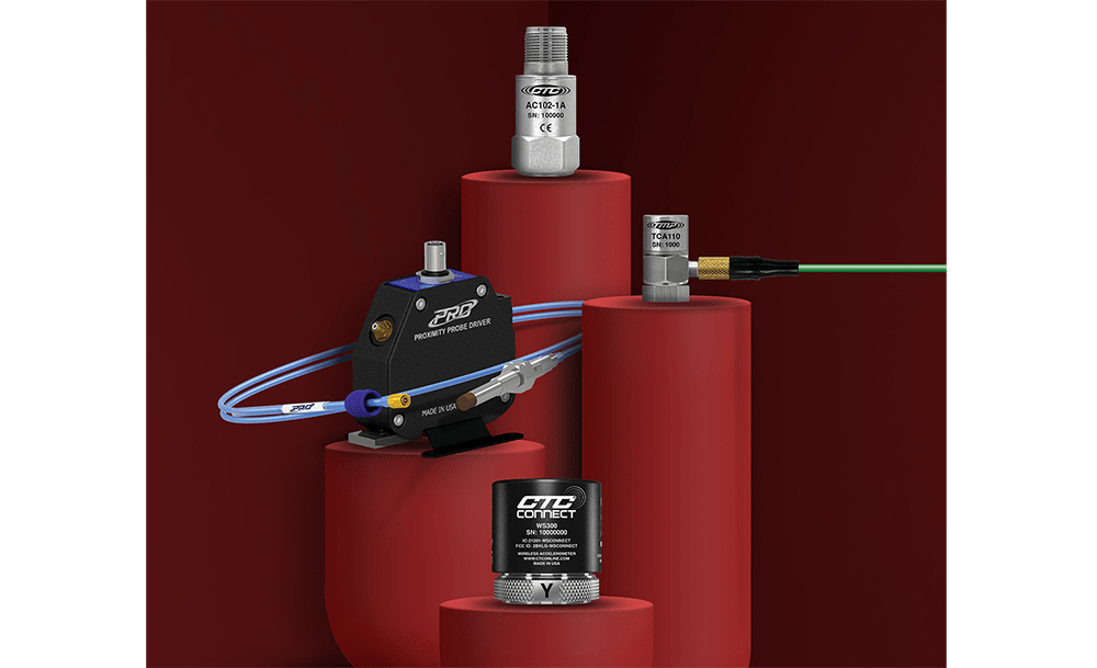 CTC Digital Short Form Catalog with photos of an AC102 sensor, proximity probe set, wireless sensor, and TMP sensor.