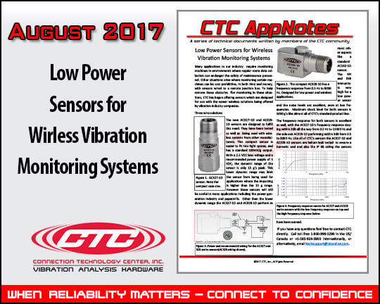 Low Power Sensors for Wireless Vibration Monitoring Systems