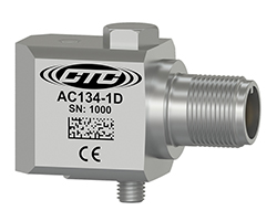 A render of a CTC AC134-1D side exit low frequency accelerometer.