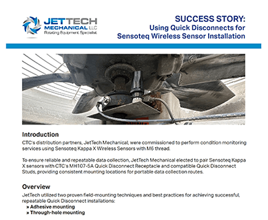 Success Story: Using CTC Quick Disconnects with Sensoteq Wireless Sensors