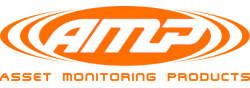 Orange AMP Product Line Logo with Asset Monitoring Products tagline underneath