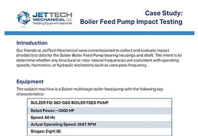 Case Study: Impact Testing on Boiler Feed Pumps