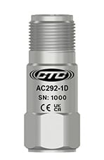A render of a premium top exit, compact size CTC AC292 condition monitoring sensor.
