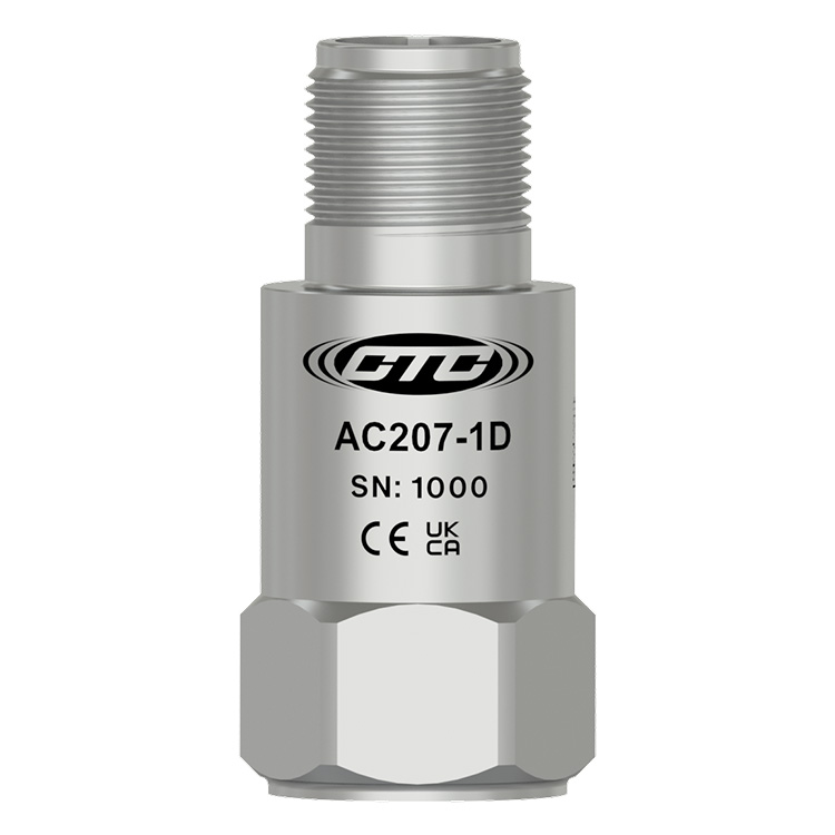 CTC's AC207-1D top exit, standard size, top exit, stainless steel high temperature vibration sensor