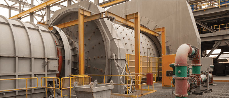 A photograph of a SAG Mill