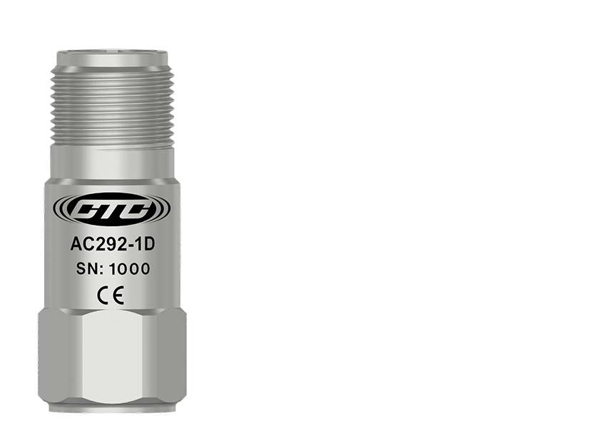 A render of CTC's mini size AC292 top exit accelerometer