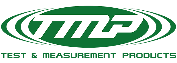 Green TMP line logo with test and measurement products tagline underneath