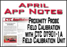 Proximity Probe Field Calibration With CTC DT901-1A Field Calibration Unit.