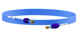 A render of a PRO Line proximity probe extension cable with connector protectors.