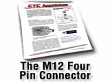 The M12 four pin connection is a standard connector for many types of industrial instrumentation