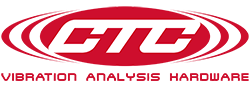 Red CTC Product Line Logo with vibration analysis hardware tagline underneath