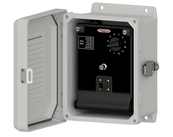 A render of a fiberglass CTC JB110 Series iBox junction box enclosure.