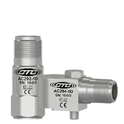AC292 and AC294 top and side exit industrial accelerometers