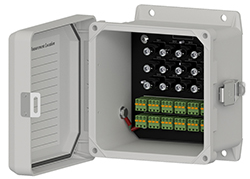 A render of a CTC MX102 MAXX box with enclosed BNC connections