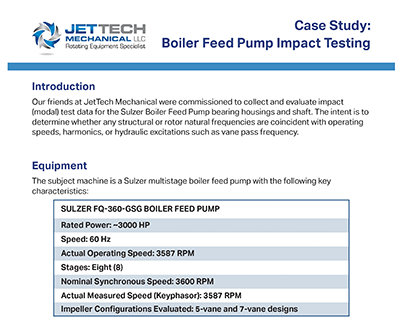 Case Study: Impact Testing on Boiler Feed Pumps
